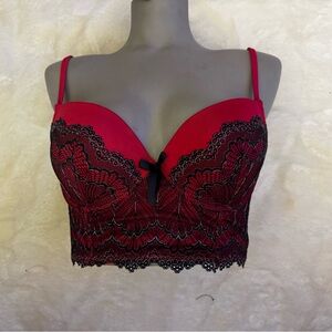 Elegant Red Lace Bralette